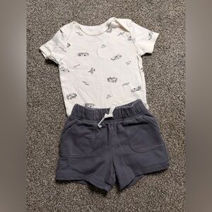 Carter’s Baby Boy 2-Piece Outfit | Car & Airplane Print | 12 Months